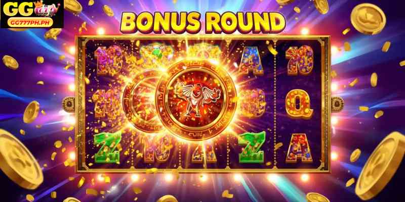 A bonus round feature activating during a 5-reel slot spin