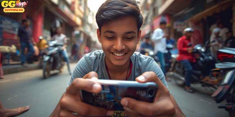          This image highlights how players in Bangladesh commonly access games through smartphones, making gaming highly convenient.