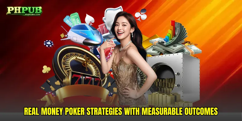 Real money poker strategies with measurable outcomes