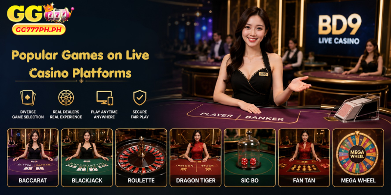 Popular Games on Live Casino Platforms